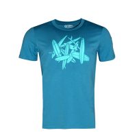 FÄDD Herren T-Shirt Rundhals aus Bio-Baumwolle „Brettsalat“ Blau
