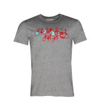 FÄDD Herren T-Shirt Rundhals aus Bio-Baumwolle „Radsalat“ Grau