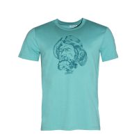 FÄDD Herren T-Shirt Rundhals aus Bio-Baumwolle „Nori Hans“ Türkis Grün