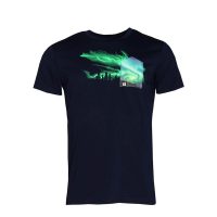 FÄDD Herren T-Shirt Rundhals aus Bio-Baumwolle „Nordlicht BT“ Navy Blau