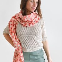 Djian Collection Schal aus 100% Bio-Baumwolle – Flower Basket
