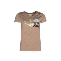 FÄDD Damen T-Shirt Rundhals aus Bio-Baumwolle „Mole BT“ Sand Braun