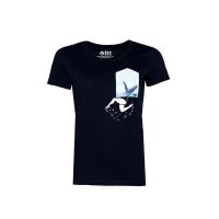 FÄDD Damen T-Shirt Rundhals aus Bio-Baumwolle „Walerina BT“ Navy Schwarz