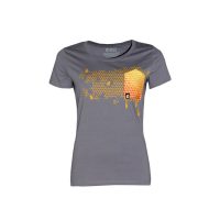 FÄDD Damen T-Shirt Rundhals aus Bio-Baumwolle „Sum Sum BT“ Grau
