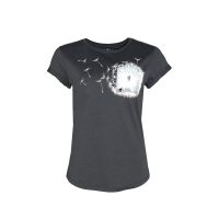FÄDD Damen T-Shirt Rundhals aus Bio-Baumwolle „der weiße V BT“ Grau