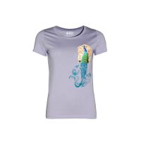 FÄDD Damen T-Shirt Rundhals aus Bio-Baumwolle „der bunte V BT“ Grau