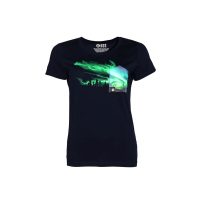 FÄDD Damen T-Shirt Rundhals aus Bio-Baumwolle „Nordlicht BT“ Navy Blau