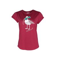 FÄDD Damen T-Shirt Rundhals aus Bio-Baumwolle „Hipster Haps“ Rot