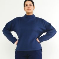 Studio Hertzberg Pullover *HAR-RRISS* mit Stehkragen aus Bio Baumwolle