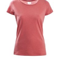 glore Basics T-Shirt mit weitem U-Ausschnitt – Sissi meliert – aus Bio-Baumwolle