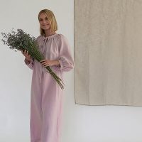 gust. Lockeres Leinenkleid – Linen airy dress Maxi – 100% Bio-Leinen