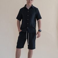 gust. Herren Kurzarm Leinenhemd – Linen shirt – Short sleeve – 100% Bio-Leinen