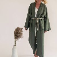 gust. Leinen-Kimono-Set – Kimono und Hose – Linen Kimono Set – 100% Bio-Leinen