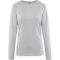 Pure Waste – Damen Long Sleeve T-Shirt, Grey Melange