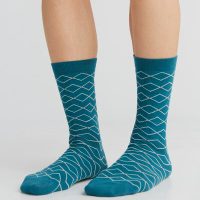 Albero Natur Socken Rautenmuster Bio Baumwolle Elasthan