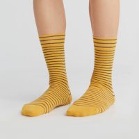 Albero Natur Streifen Socken Bio Baumwolle Elasthan