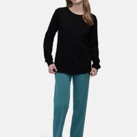 greenjama Damen Langarm-Shirt aus Derby-Rib, aus Bio Baumwolle und GOTS zertifiziert