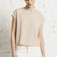 Wunderwerk Damen Bluse, kurzärmelig, „TENCEL square blouse 1/2“