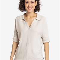 Elkline Damen Strick Poloshirt Teed Up aus reiner Bio-Baumwolle