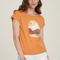 TRANQUILLO T-Shirt mit Sommerprint – in verschiedenen Farben – aus Bio-Baumwolle (S23C49)