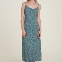 TRANQUILLO Feminines luftiges EcoVero-Kleid Maxikleid (S23E21)