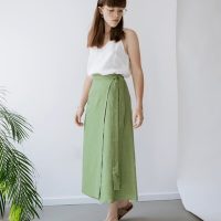 gust. Leinen-Wickelrock – Linen Wrap Skirt – 100% Bio-Leinen