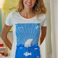 päfjes T-Shirt „Hai Fisch“ Fin Flosse – Fair Wear Frauen T-Shirt