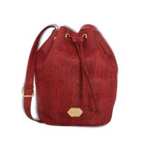 MATES OF NATURE Korktasche Bucket Bag – Handtasche aus Kork in Red Grape (rot)