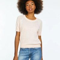 Les Racines Du Ciel Strick T-Shirt Mix Short Sleeve Sweater