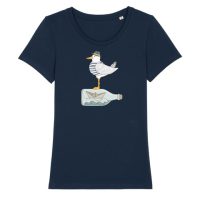 watapparel T-Shirt Damen Möwe mit Hut