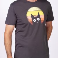 watapparel T-Shirt Herren Sunset Cat