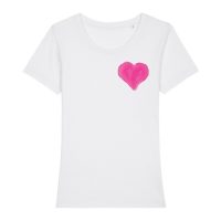 watapparel T-Shirt Damen Pink Heart