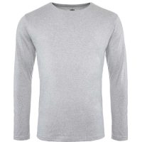 Pure Waste – Herren Long Sleeve T-Shirt, Grey Melange