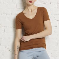 Wunderwerk Damen T-Shirt, V-Auschnitt, aus Biobaumwolle und Modal „Metro v-neck tee“