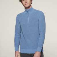 Loop.a life Zip Sweater – Baumwolle – stehkragen – gestrickt & circular
