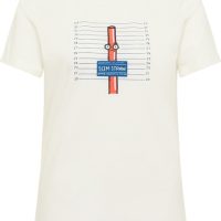 SOMWR Kurzarm T-shirt „T-shirt With Slim Straw Print“