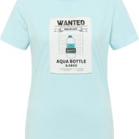 SOMWR Kurzarm T-shirt „T-shirt With Square Slim Straw Print“