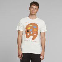 DEDICATED T-Shirt aus Bio Baumwolle – Stockholm Art Will Save Off-White – Weiß