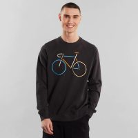 DEDICATED Sweatshirt Malmoe Color Bike Embroidery grey
