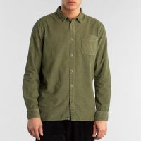 DEDICATED Hemd Corduroy – Leaf Green