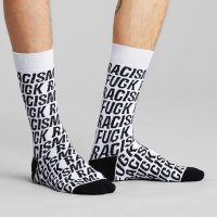 DEDICATED Socken Fuck Racism – White