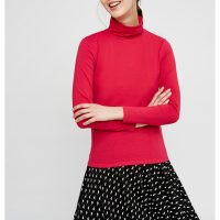 People Tree Laila Roll Neck Top Pink