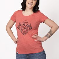 ecolodge fashion Damen T-Shirt „ELWald“ in mid heather red