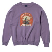 Nudie Jeans Farbiges Sweatshirt – Lasse Every Mountain – bedruckte und bestickte Baumwolle