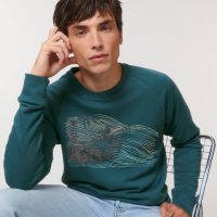 Kultgut Biobaumwolle & Fair hergestellt – Hochwertiges Sweatshirt/ Smokey Waves