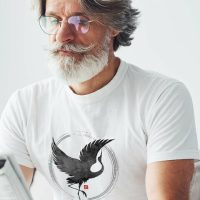 Kultgut Artdesign- Biofair – Shirt aus reiner Biobaumwolle/ Kranich