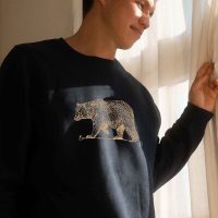 Kultgut NEW Recycling Generation – Vegan Pullover/ Artdesign Bär