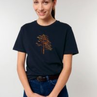 Kultgut Artdesign – Biofair – Vegan Klassik Shirt / Echte Woodoptik – Wertschätzung Tree