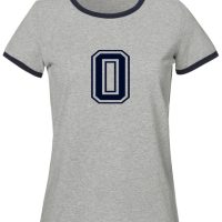 University of Soul Damen T-Shirt „College“ Heather Grey / French Navy