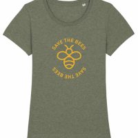 University of Soul Damen T-Shirt aus Bio-Baumwolle „Save the Bees“